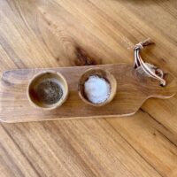 Tabla madera de teca alargada para presetanciones 33x10x1,5 cms